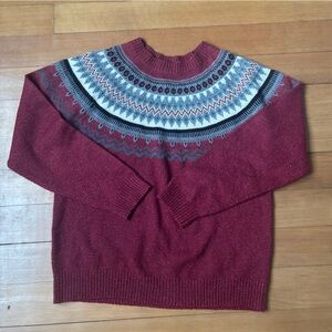 Weatherproof Maroon and Gray Crew Neck Sweater
